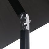 NNEVL Outdoor Parasol with Metal Pole 300 cm Black