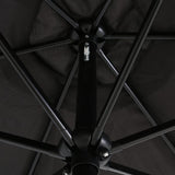 NNEVL Outdoor Parasol with Metal Pole 300 cm Black