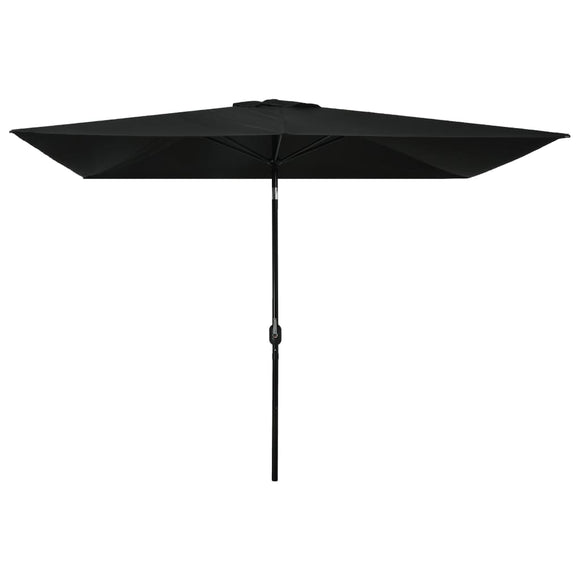 NNEVL Outdoor Parasol with Metal Pole 300x200 cm Black