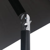 NNEVL Outdoor Parasol with Metal Pole 300x200 cm Black