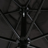 NNEVL Outdoor Parasol with Metal Pole 300x200 cm Black