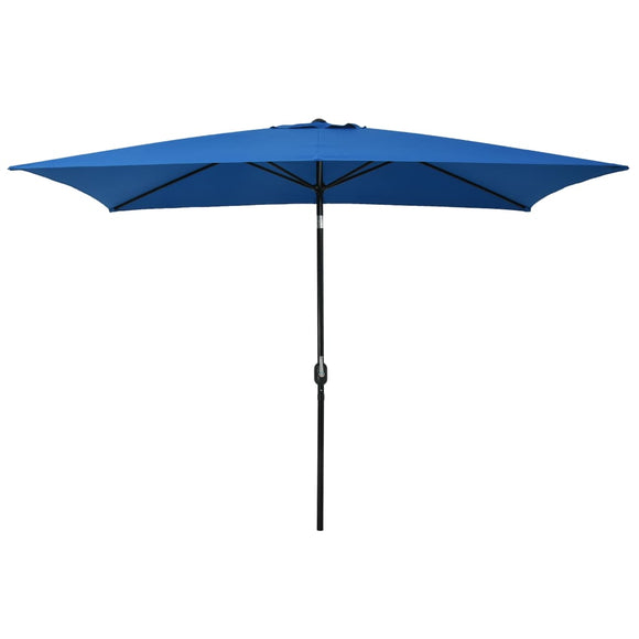 NNEVL Outdoor Parasol with Metal Pole 300x200 cm Azure