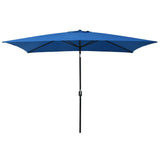 NNEVL Outdoor Parasol with Metal Pole 300x200 cm Azure