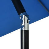 NNEVL Outdoor Parasol with Metal Pole 300x200 cm Azure