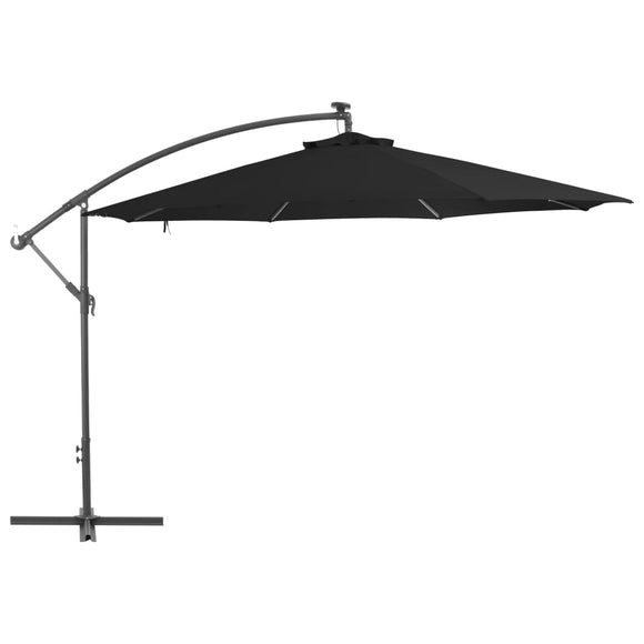 NNEVL Cantilever Umbrella with Aluminium Pole 350 cm Black