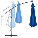 NNEVL Cantilever Umbrella with Aluminium Pole 350 cm Blue