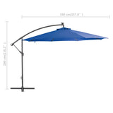 NNEVL Cantilever Umbrella with Aluminium Pole 350 cm Blue