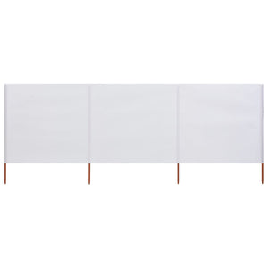 NNEVL 3-panel Wind Screen Fabric 400x80 cm Sand White