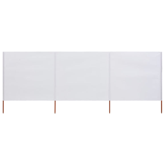 NNEVL 3-panel Wind Screen Fabric 400x80 cm Sand White