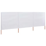 NNEVL 3-panel Wind Screen Fabric 400x80 cm Sand White