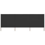 NNEVL 3-panel Wind Screen Fabric 400x80 cm Anthracite