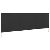 NNEVL 3-panel Wind Screen Fabric 400x80 cm Anthracite
