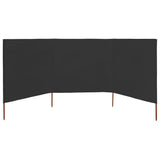 NNEVL 3-panel Wind Screen Fabric 400x80 cm Anthracite