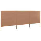 NNEVL 3-panel Wind Screen Fabric 400x80 cm Taupe
