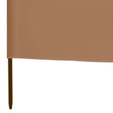 NNEVL 3-panel Wind Screen Fabric 400x80 cm Taupe