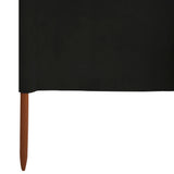 NNEVL 3-panel Wind Screen Fabric 400x120 cm Black
