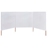 NNEVL 3-panel Wind Screen Fabric 400x160 cm Sand White