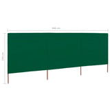 NNEVL 3-panel Wind Screen Fabric 400x160 cm Green