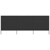 NNEVL 3-panel Wind Screen Fabric 400x160 cm Anthracite