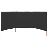 NNEVL 3-panel Wind Screen Fabric 400x160 cm Anthracite
