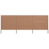 NNEVL 3-panel Wind Screen Fabric 400x160 cm Taupe