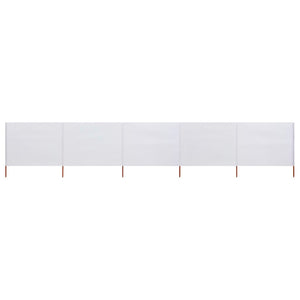 NNEVL 5-panel Wind Screen Fabric 600x80 cm Sand White