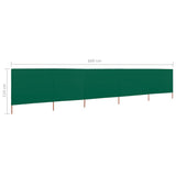 NNEVL 5-panel Wind Screen Fabric 600x80 cm Green