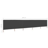 NNEVL 5-panel Wind Screen Fabric 600x80 cm Anthracite