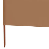 NNEVL 5-panel Wind Screen Fabric 600x80 cm Taupe