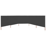 NNEVL 5-panel Wind Screen Fabric 600x120 cm Anthracite