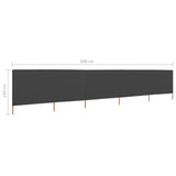 NNEVL 5-panel Wind Screen Fabric 600x120 cm Anthracite