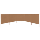 NNEVL 5-panel Wind Screen Fabric 600x120 cm Taupe