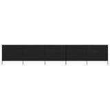 NNEVL 5-panel Wind Screen Fabric 600x120 cm Black