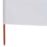 NNEVL 5-panel Wind Screen Fabric 600x160 cm Sand White