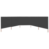 NNEVL 5-panel Wind Screen Fabric 600x160 cm Anthracite