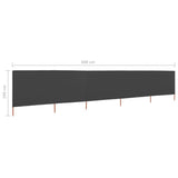 NNEVL 5-panel Wind Screen Fabric 600x160 cm Anthracite