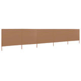 NNEVL 5-panel Wind Screen Fabric 600x160 cm Taupe