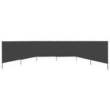 NNEVL 6-panel Wind Screen Fabric 800x120 cm Anthracite