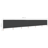 NNEVL 6-panel Wind Screen Fabric 800x120 cm Anthracite