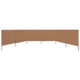 NNEVL 6-panel Wind Screen Fabric 800x120 cm Taupe