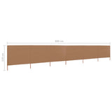 NNEVL 6-panel Wind Screen Fabric 800x120 cm Taupe