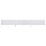 NNEVL 6-panel Wind Screen Fabric 800x160 cm Sand White