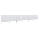NNEVL 6-panel Wind Screen Fabric 800x160 cm Sand White