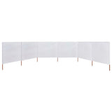 NNEVL 6-panel Wind Screen Fabric 800x160 cm Sand White