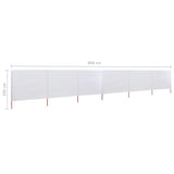 NNEVL 6-panel Wind Screen Fabric 800x160 cm Sand White