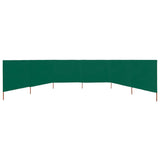 NNEVL 6-panel Wind Screen Fabric 800x160 cm Green