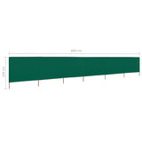 NNEVL 6-panel Wind Screen Fabric 800x160 cm Green