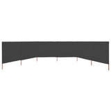 NNEVL 6-panel Wind Screen Fabric 800x160 cm Anthracite
