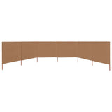 NNEVL 6-panel Wind Screen Fabric 800x160 cm Taupe
