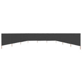 NNEVL 9-panel Wind Screen Fabric 1200x80 cm Anthracite